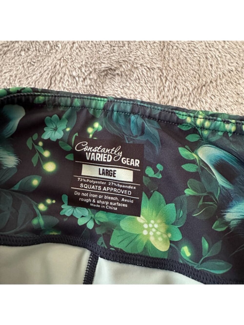 CVG Constantly Varied Gear Mischief Racoon Leggings LARGE - Picture 3 of 5
